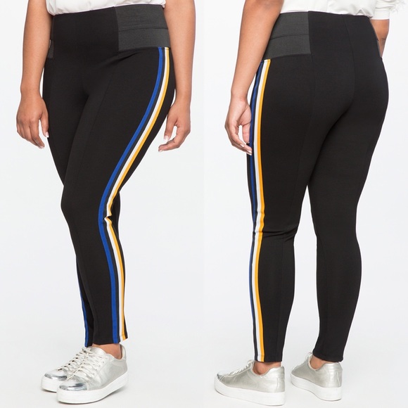 Eloquii Pants - Eloquii | Miracle Flawless Varsity Stripe Leggings